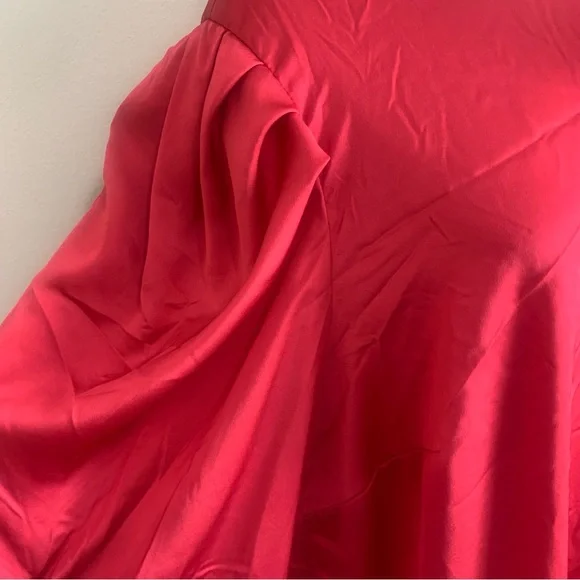 Eloquii Satin Long Sleeve Bow Gathered Blouse - Picture 2 of 10